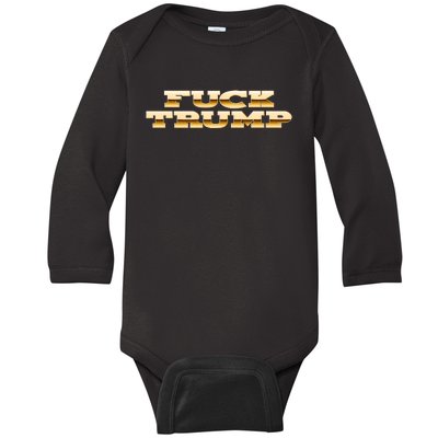 FUCK TRUMP Baby Long Sleeve Bodysuit