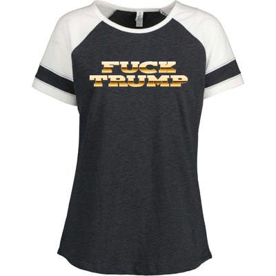 FUCK TRUMP Enza Ladies Jersey Colorblock Tee