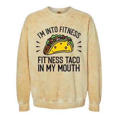 Funny Taco, Fitness Taco, Taco Lover Colorblast Crewneck Sweatshirt