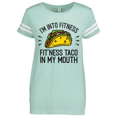 Funny Taco, Fitness Taco, Taco Lover Enza Ladies Jersey Football T-Shirt