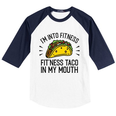 Funny Taco, Fitness Taco, Taco Lover Baseball Sleeve Shirt