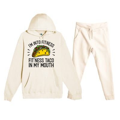 Funny Taco, Fitness Taco, Taco Lover Premium Hooded Sweatsuit Set