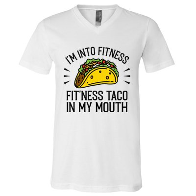 Funny Taco, Fitness Taco, Taco Lover V-Neck T-Shirt