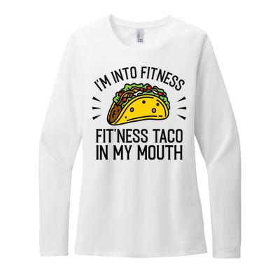 Funny Taco, Fitness Taco, Taco Lover Womens CVC Long Sleeve Shirt