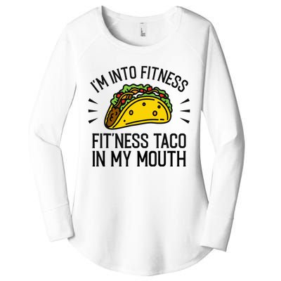 Funny Taco, Fitness Taco, Taco Lover Women's Perfect Tri Tunic Long Sleeve Shirt