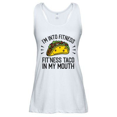 Funny Taco, Fitness Taco, Taco Lover Ladies Essential Flowy Tank