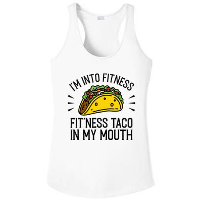 Funny Taco, Fitness Taco, Taco Lover Ladies PosiCharge Competitor Racerback Tank