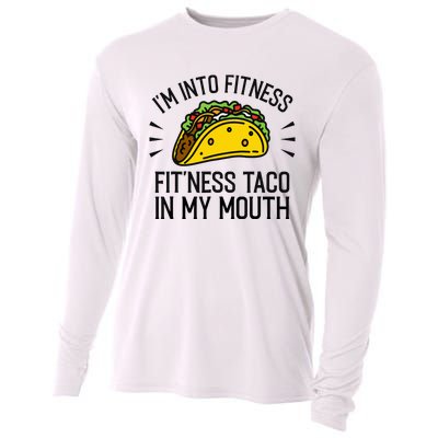 Funny Taco, Fitness Taco, Taco Lover Cooling Performance Long Sleeve Crew