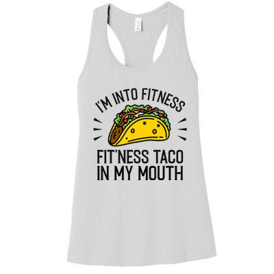 Funny Taco, Fitness Taco, Taco Lover Women's Racerback Tank