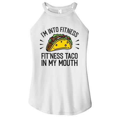 Funny Taco, Fitness Taco, Taco Lover Women's Perfect Tri Rocker Tank