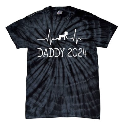 First Time Father Gifts New Dad Expecting Daddy 2024 Tie-Dye T-Shirt