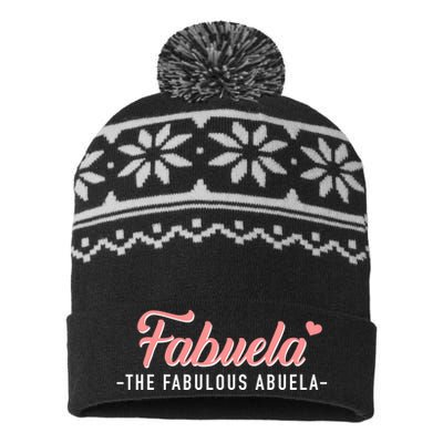 Fabuela The Fabulous Abuela Grandma USA-Made Snowflake Beanie