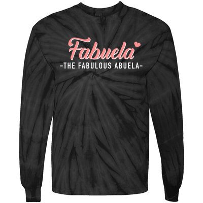 Fabuela The Fabulous Abuela Grandma Tie-Dye Long Sleeve Shirt