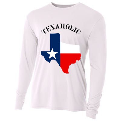Funny Texaholic Cooling Performance Long Sleeve Crew