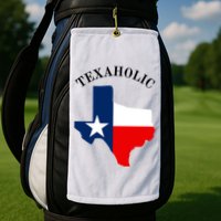 Funny Texaholic Golf Towel