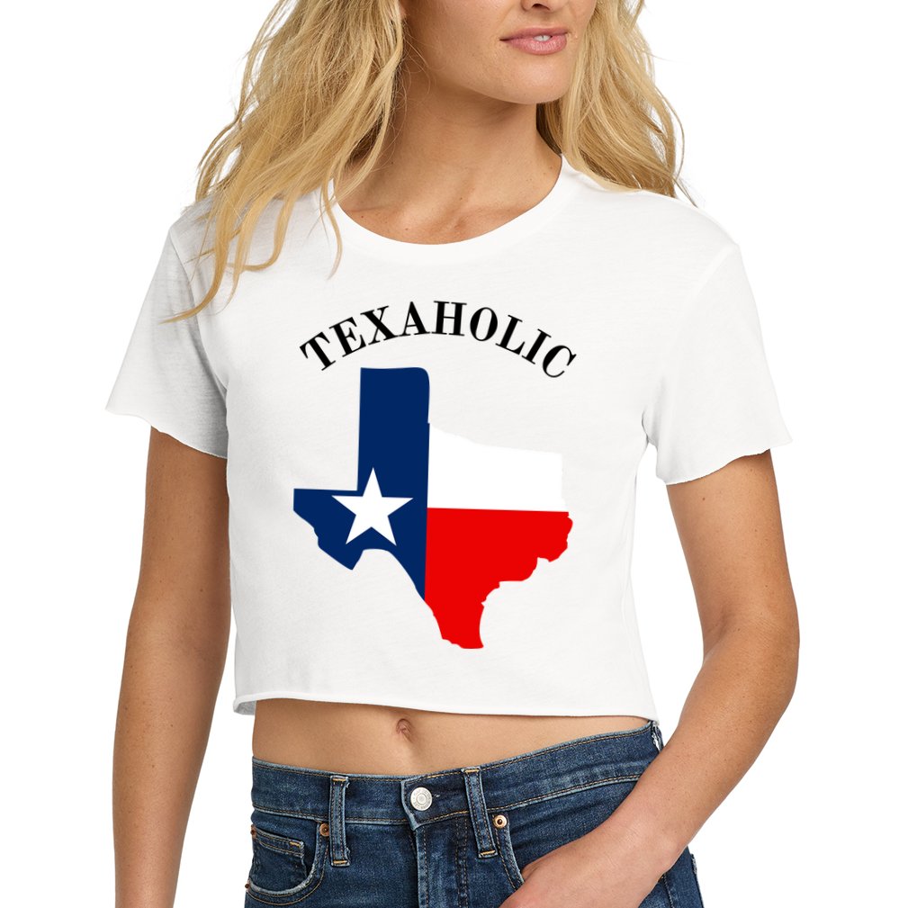 Funny Texaholic Crop Top