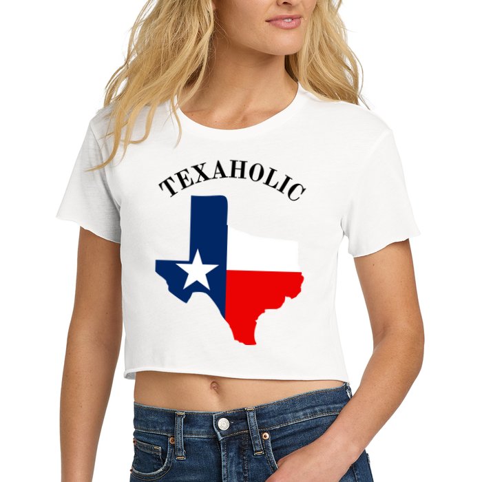 Funny Texaholic Crop Top