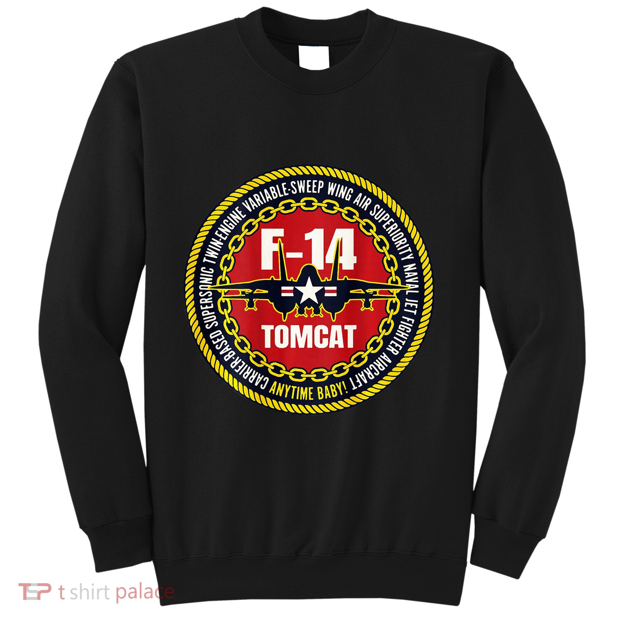 F14 Tomcat Fighter Jet Military Aircraft Design Sweatshirt
