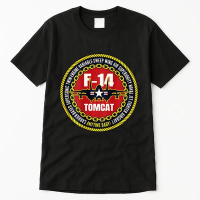 F14 Tomcat Fighter Jet Military Aircraft Design Tall T-Shirt