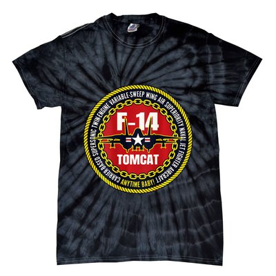 F14 Tomcat Fighter Jet Military Aircraft Design Tie-Dye T-Shirt