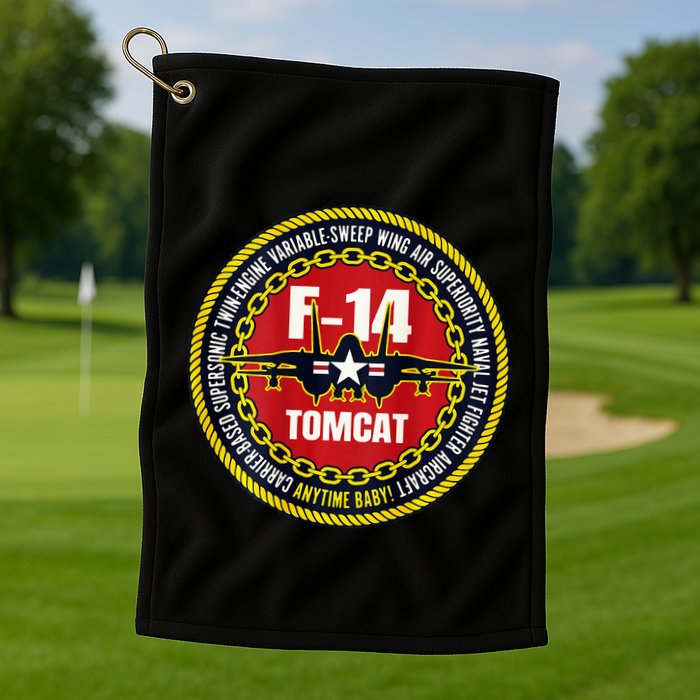 F14 Tomcat Fighter Jet Military Aircraft Design Golf Towel