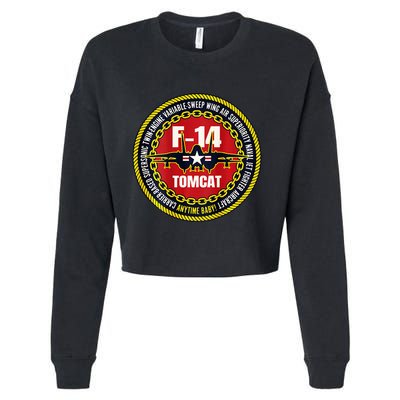 F14 Tomcat Fighter Jet Military Aircraft Design Cropped Pullover Crew
