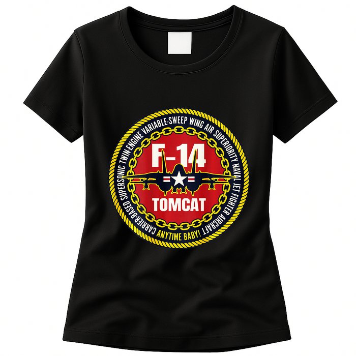 F14 Tomcat Fighter Jet Military Aircraft Design Womens T-Shirt
