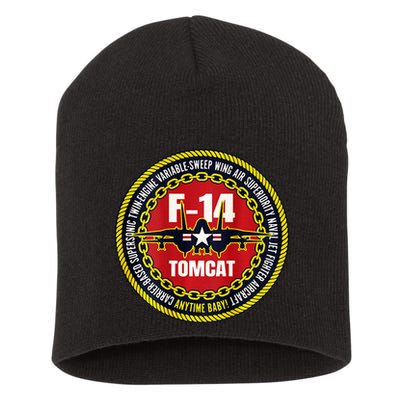 F14 Tomcat Fighter Jet Military Aircraft Design Short Acrylic Beanie