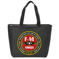 F14 Tomcat Fighter Jet Military Aircraft Design Zip Tote Bag