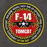 F14 Tomcat Fighter Jet Military Aircraft Design Vector Backpack
