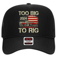 Funny Trump Funny Too Big To Rig High Crown Mesh Back Trucker Hat