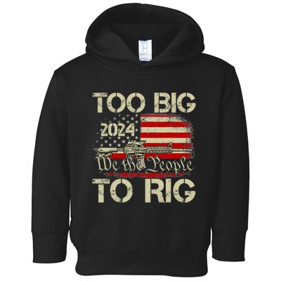 Funny Trump Funny Too Big To Rig Toddler Hoodie