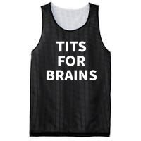 Funny Tits For Brains Sarcasm Sarcastic Saying Mesh Reversible Basketball Jersey Tank