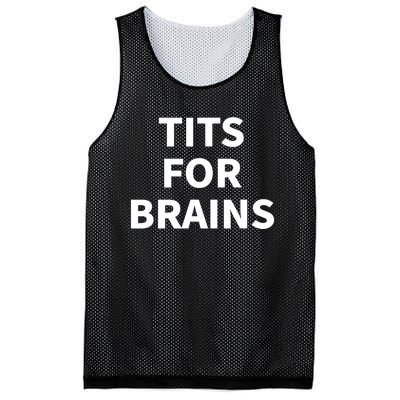 Funny Tits For Brains Sarcasm Sarcastic Saying Mesh Reversible Basketball Jersey Tank