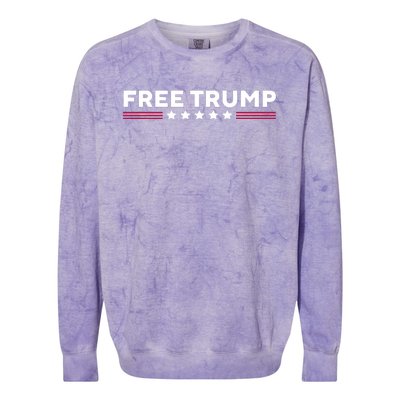 Free Trump Free Donald Trump I Stand With Trump Colorblast Crewneck Sweatshirt