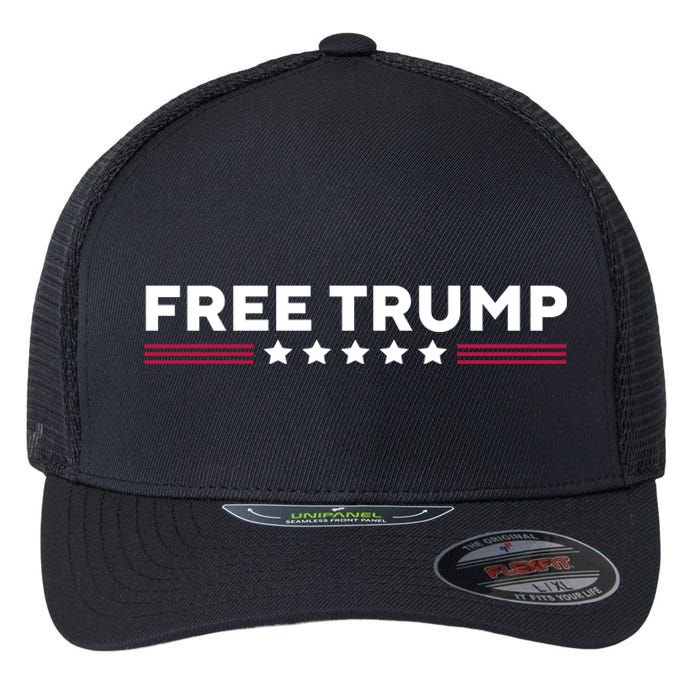 Free Trump Free Donald Trump I Stand With Trump Flexfit Unipanel Trucker Cap