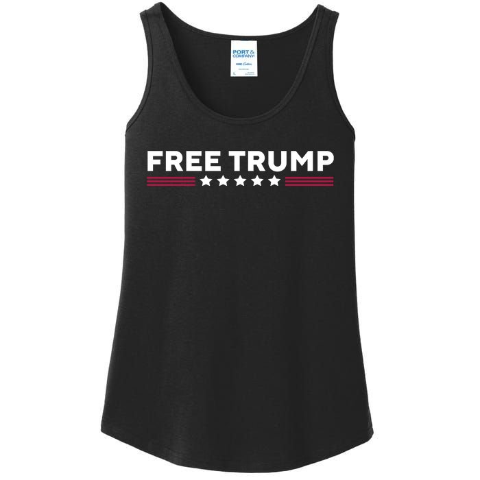 Free Trump Free Donald Trump I Stand With Trump Ladies Essential Tank