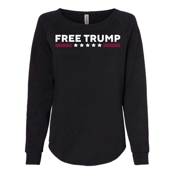 Free Trump Free Donald Trump I Stand With Trump Womens California Wash Sweatshirt