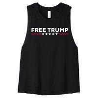 Free Trump Free Donald Trump I Stand With Trump Women's Racerback Cropped Tank