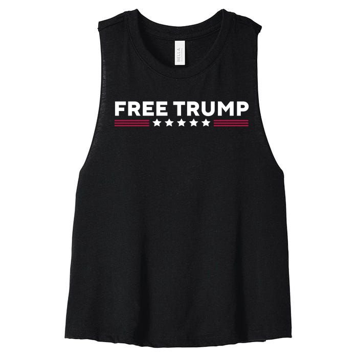 Free Trump Free Donald Trump I Stand With Trump Women's Racerback Cropped Tank