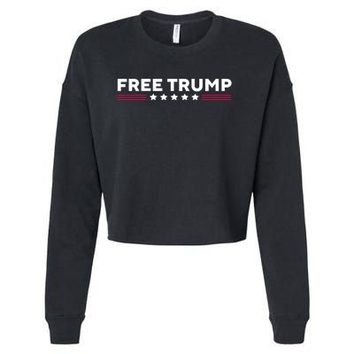 Free Trump Free Donald Trump I Stand With Trump Cropped Pullover Crew