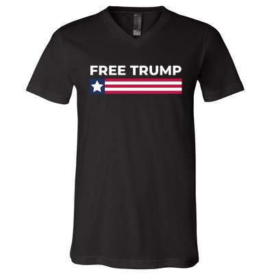 Free Trump Free Donald Trump I Stand With Trump V-Neck T-Shirt