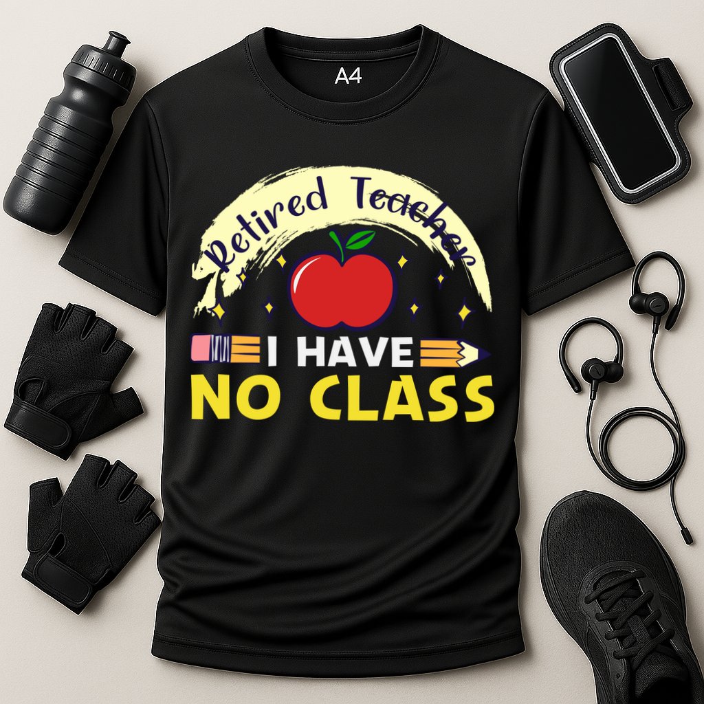 Funny Teacher Funny Retirement Retired Teacher Funny Quotes Cooling Performance Crew T-Shirt