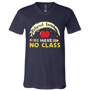 Funny Teacher Funny Retirement Retired Teacher Funny Quotes V-Neck T-Shirt