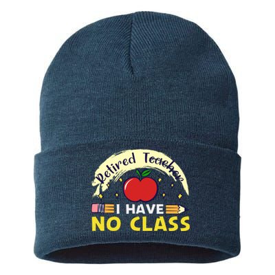 Funny Teacher Funny Retirement Retired Teacher Funny Quotes Sustainable Knit Beanie