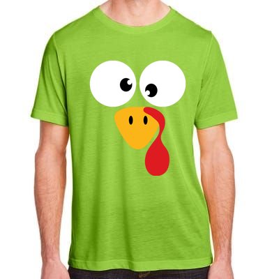 Funny Turkey Face For Thanksgiving Family Costume Cool Gift Adult ChromaSoft Performance T-Shirt