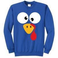 Funny Turkey Face For Thanksgiving Family Costume Cool Gift Sweatshirt