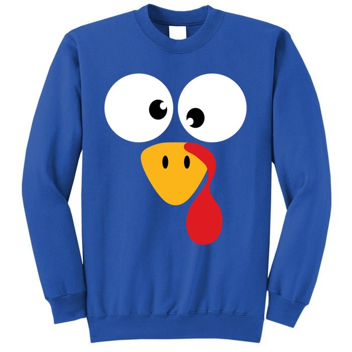 Funny Turkey Face For Thanksgiving Family Costume Cool Gift Sweatshirt