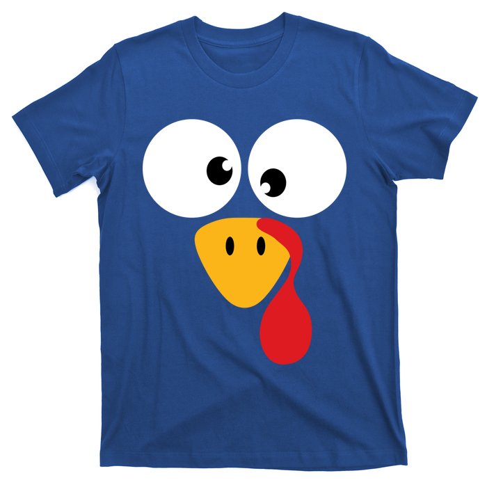 Funny Turkey Face For Thanksgiving Family Costume Cool Gift T-Shirt