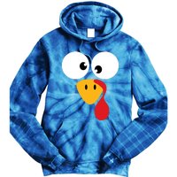 Funny Turkey Face For Thanksgiving Family Costume Cool Gift Tie Dye Hoodie